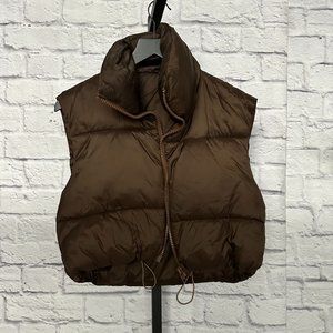 Women’s Crop Puffer Vest Sleeveless Lightweight Down Jacket Quilted
